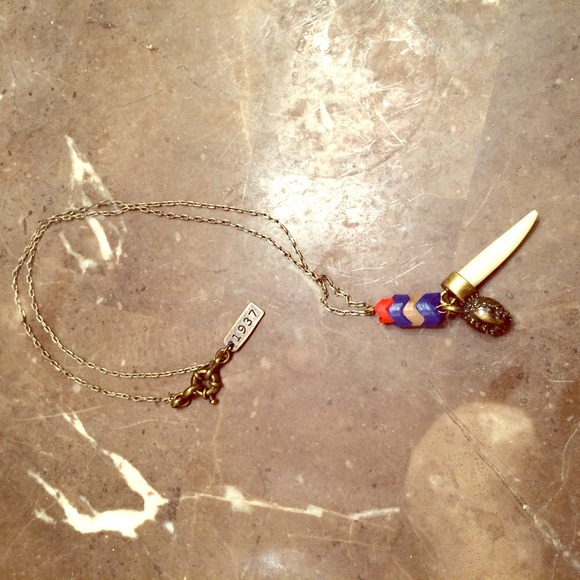 🔴SOLD🔴Madewell Horn Brass Necklace