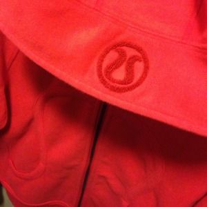 Red lulu lemon scuba hoodie