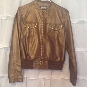 Bronze leather jacket