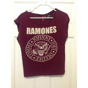 Burgundy Ramones tee