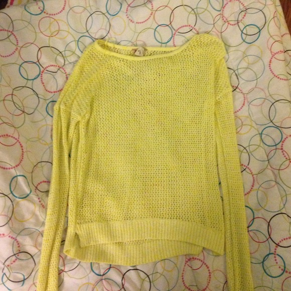 Yellow see through sweater!