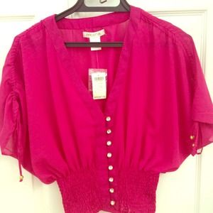 Fuchsia button up blouse- Arden B. New w/ tags!!