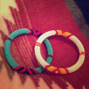 Native American beaded bangles 😘