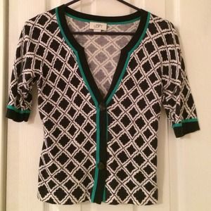 Bundled* Loft navy green and white cardigan XSmall