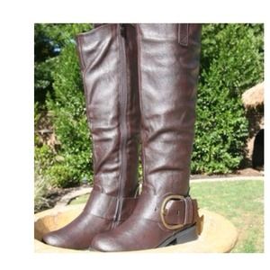 Brown tall boots