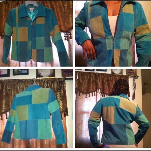 🍂Very Unique Vintage Soft Leather Jacket🍂 - Picture 4 of 4