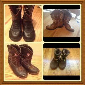 Bundle Lot Size 11 Toddler Western Boots FOUR PAIR