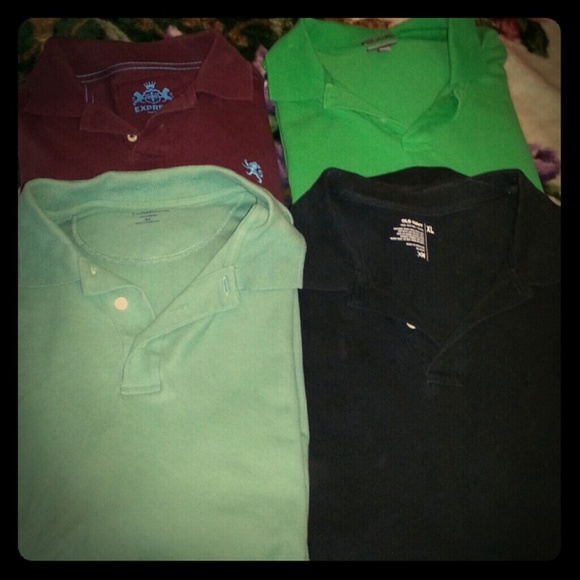4 MENS POLOS EXPRESS. MERONA OLD NAVY