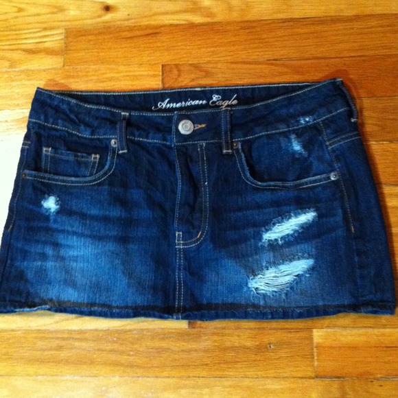 American Eagle Outfitters Dresses & Skirts - Distressed denim mini