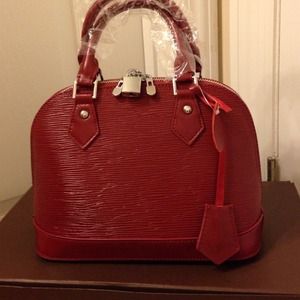 Red bag brand new leather