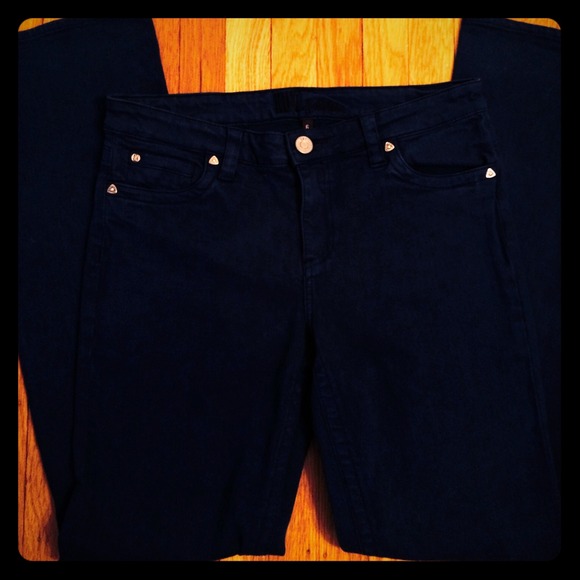 Navy blue denim jeans