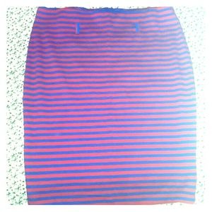 High Waisted Striped Pencil Skirt