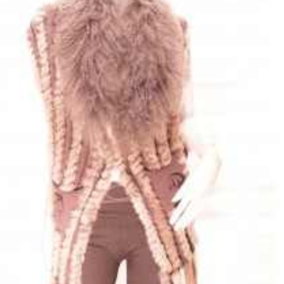 new grey rabbit fur vest