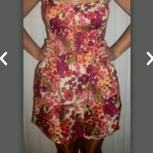 Floral Open Back Babydoll Dress