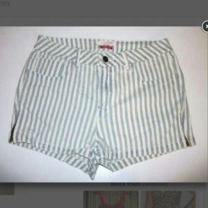 High Waisted Striped Shorts