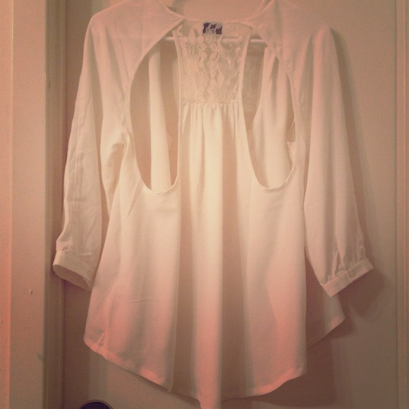 Urban outfitter lace crop back jacket/shirt