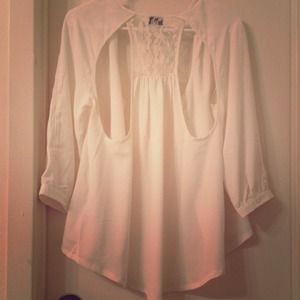 Urban outfitter lace crop back jacket/shirt