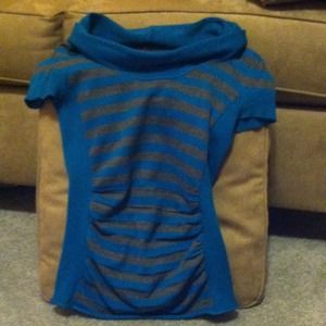 Striped short-sleeve top