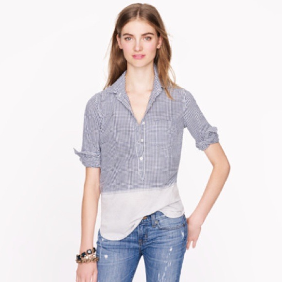 SOLD J Crew Gingham Stripe Popover Sold in Bundle
