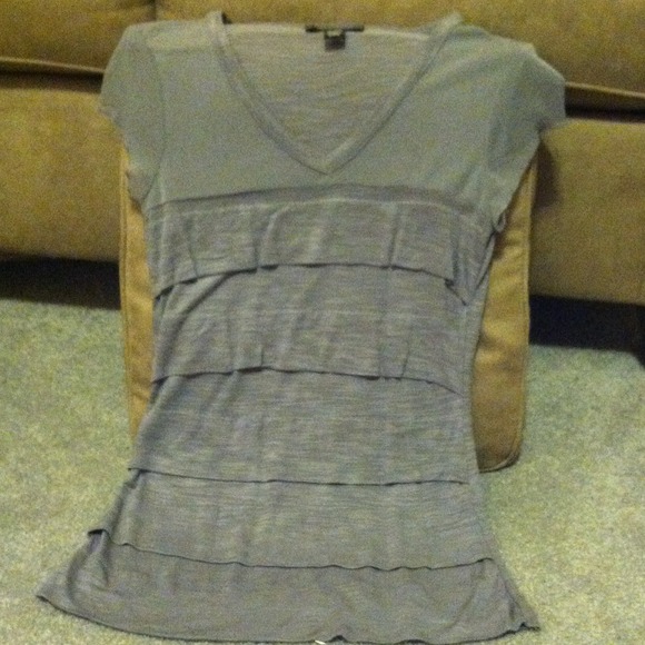 Short sleeve gray dress top