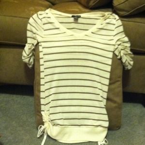 Tan and Cream striped shirt