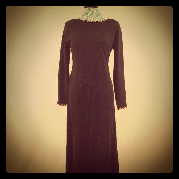 Carol Little black and leopard print dress
