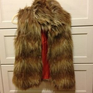Tans&brown fur vest..size small