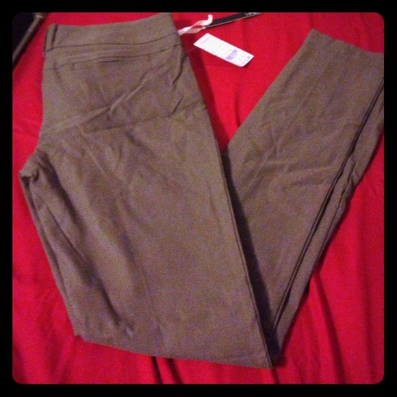 BROWN SKINNY DRESS PANTS