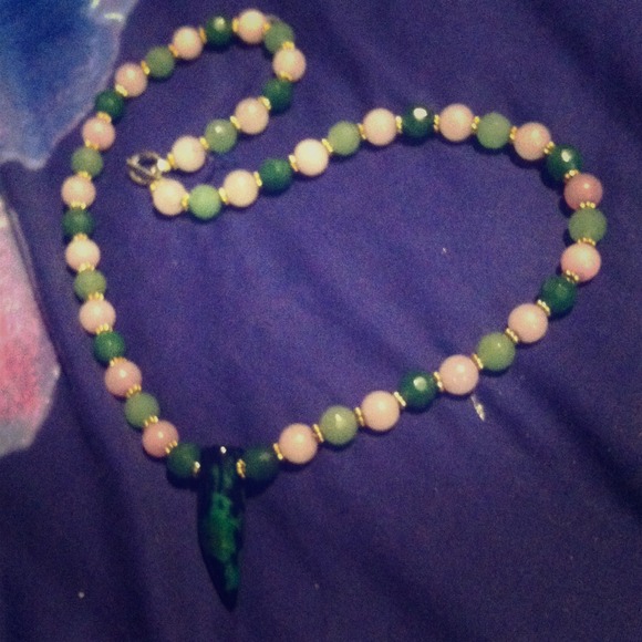 Jade and Crystal Necklace