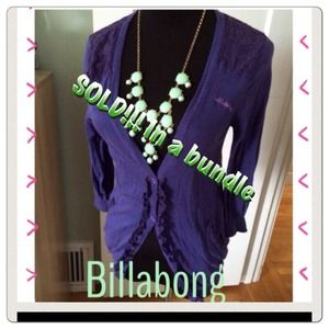 Billabong lace trimmed cardigan