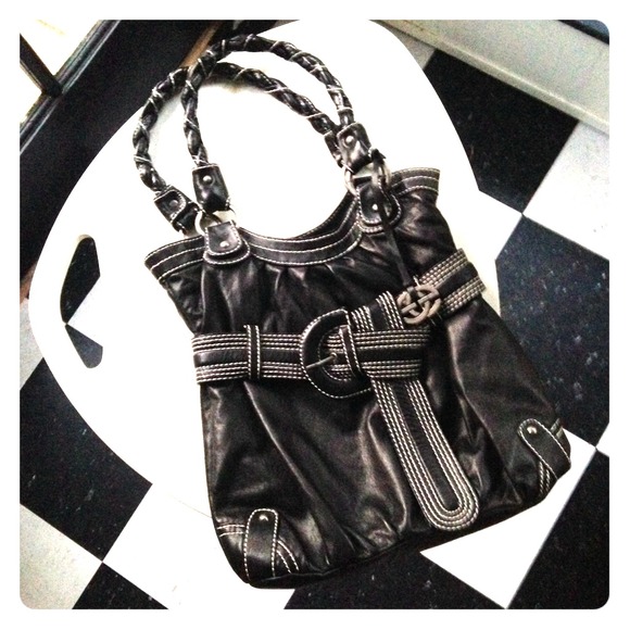 ❌SOLD/BUNDLED❌Marc Ecko Gorg Vegan Belted BlK Bag