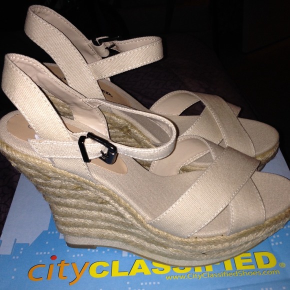 Sold*****Beige wedges