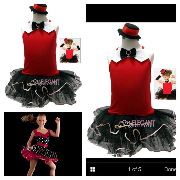 Girl jazz dance performance outfit