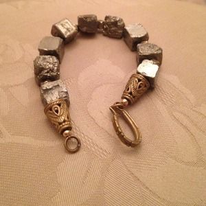 Vintage Pyrite Clasp Bracelet