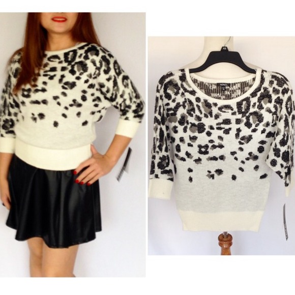 ⬇️Cheetah print 3/4 sweater⬇️