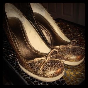 Coach Bronze Espadrille Wedge 👠