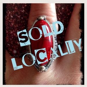 ‼️SOLD‼️ Red "Turquoise" Inspired Statement Ring