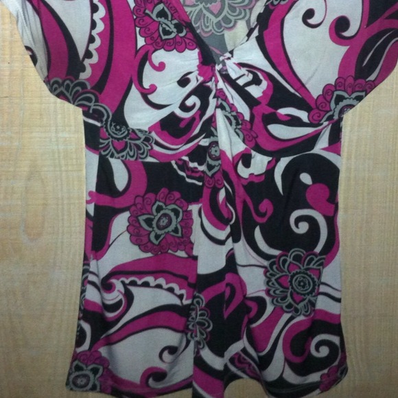 SEXY BLACK WHITE AND PINK TOP