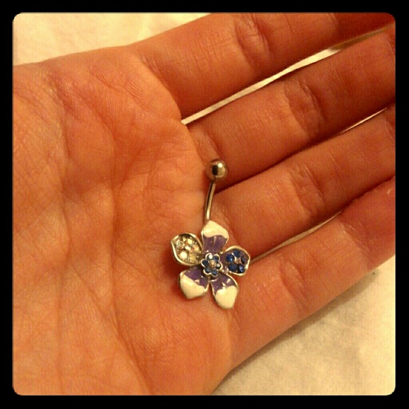 flower belly ring