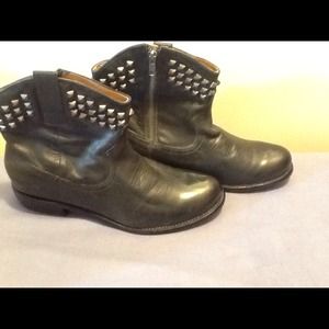 Juicy Couture black ankle biker boots size 11