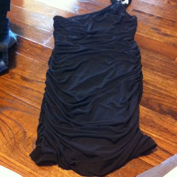 Black one shoulder dress very cute