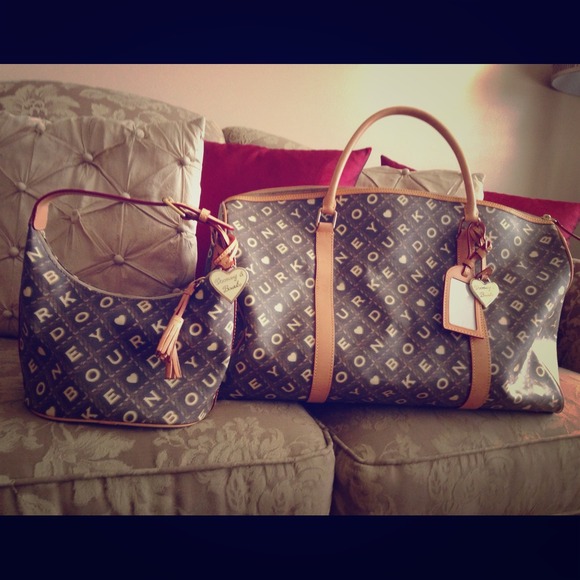 Dooney and Bourke overnight duffel and purse
