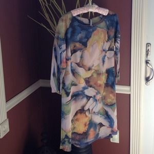 ⭐️Beautiful watercolor design shirt dress