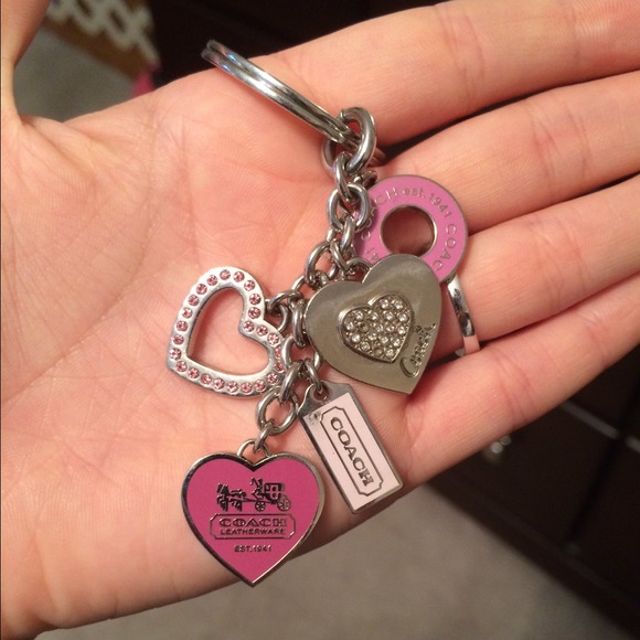 COACH pink keychain!