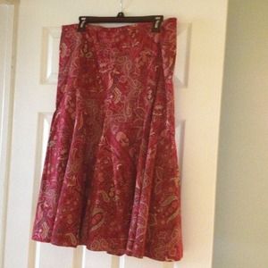 Skirt red print