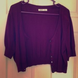 Plum shrunken cardigan