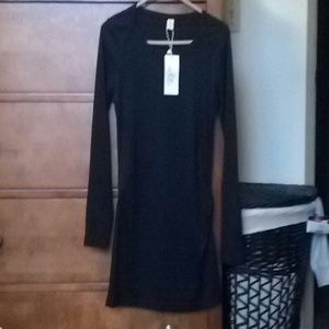 Black long sleeve tshirt dress