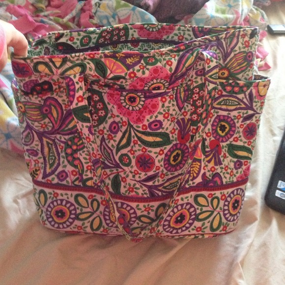 Large Vera Bradley Tote and brown coach wristlet