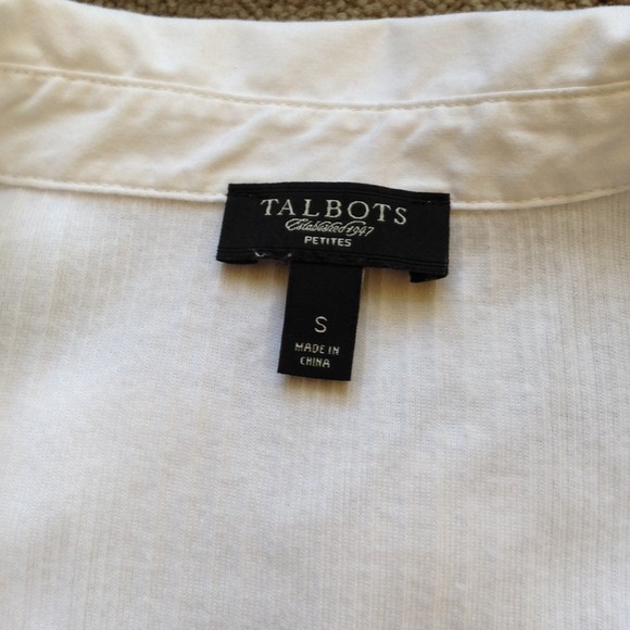 White blouse by TALBOTS - Picture 3 of 6
