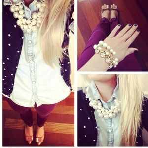 Skinny jeans Bordeaux